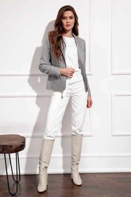 Жакет (пиджак) Nova Line 10265 Серый меланж размер 42-52 #2