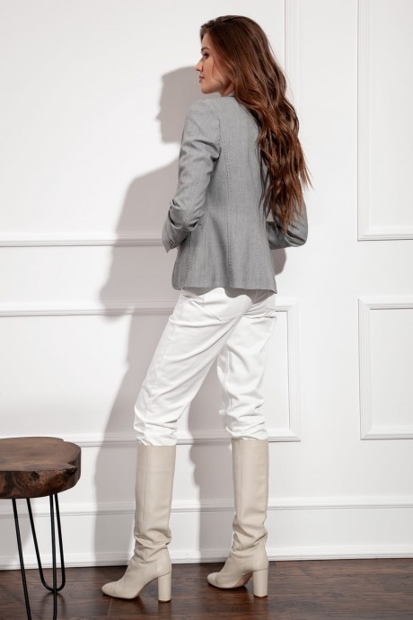 Жакет (пиджак) Nova Line 10265 Серый меланж размер 42-52 #3