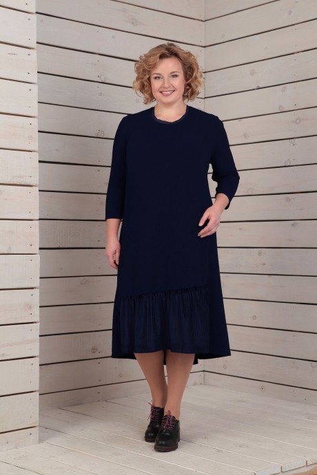 Вечернее платье ALGRANDA (Novella Sharm) 2858 -1 темно-синий размер 64-68 #1