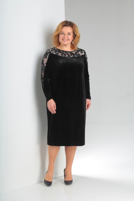Вечернее платье ALGRANDA (Novella Sharm) 3136 чёрный размер 58-66 #1