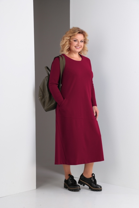 Платье ALGRANDA (Novella Sharm) 3323 красный размер 66-76 #1