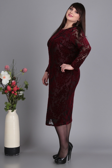 Вечернее платье ALGRANDA (Novella Sharm) 3370 бордо размер 58-68 #2
