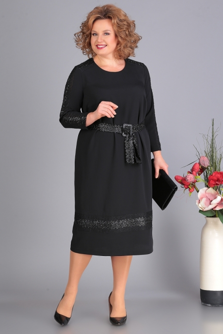 Вечернее платье ALGRANDA (Novella Sharm) 3400 чёрный размер 60-74 #1