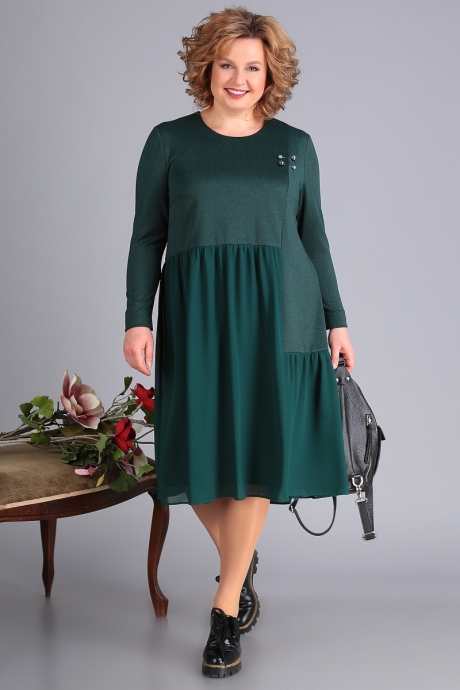 Вечернее платье ALGRANDA (Novella Sharm) 3449 зелень размер 60-70 #1