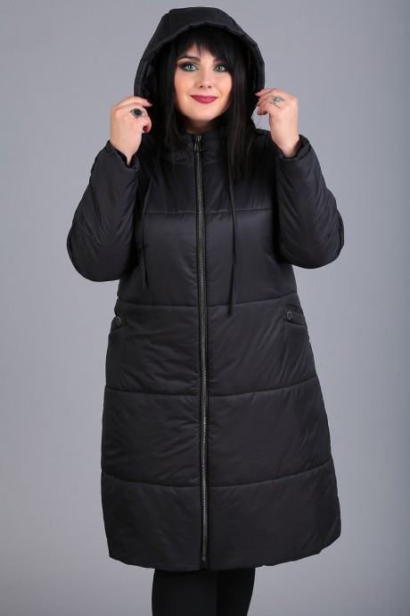 Пальто ALGRANDA (Novella Sharm) 3631 чёрный размер 64-74 #3