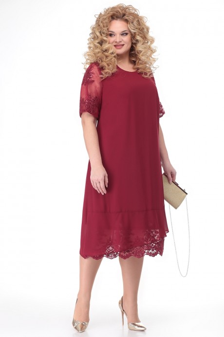 Вечернее платье ALGRANDA (Novella Sharm) 3675 бордо размер 62-72 #1