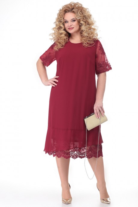 Вечернее платье ALGRANDA (Novella Sharm) 3675 бордо размер 62-72 #3