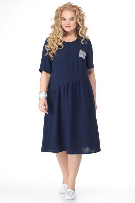 Платье ALGRANDA (Novella Sharm) 3697 синий размер 60-74 #2