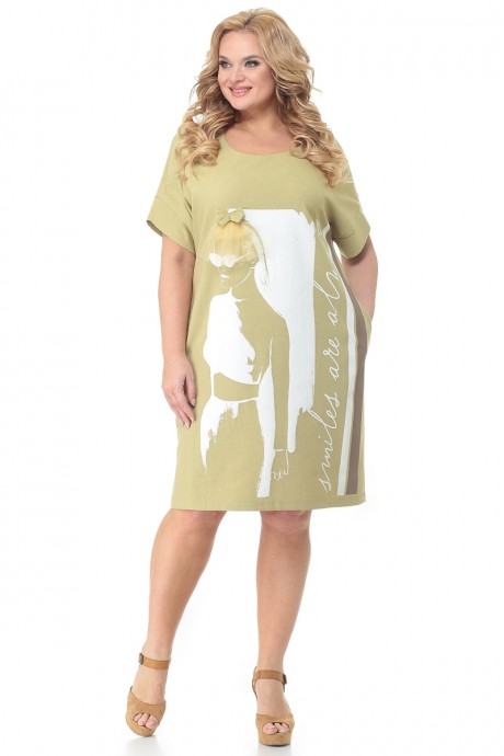 Платье ALGRANDA (Novella Sharm) 3684 -2 фисташка размер 56-70 #2