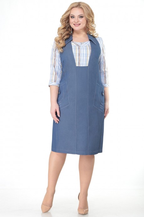 Платье ALGRANDA (Novella Sharm) 3693 серо-голубой размер 60-62 #1