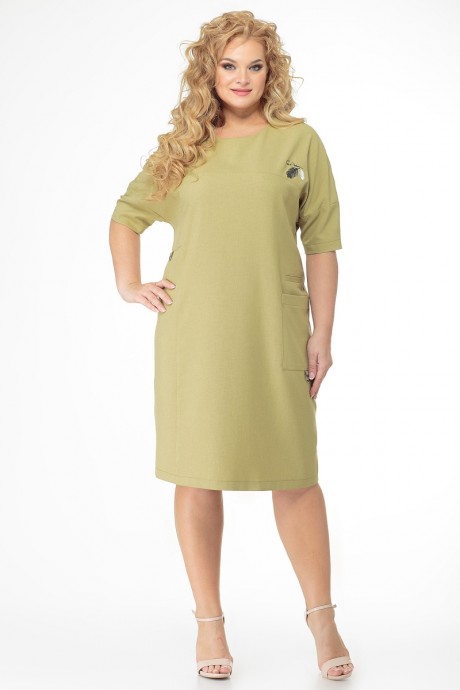 Платье ALGRANDA (Novella Sharm) 3688 горчица размер 58-68 #1