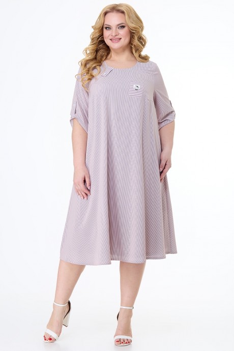 Платье ALGRANDA (Novella Sharm) 3719 серо-розовый размер 60-70 #1