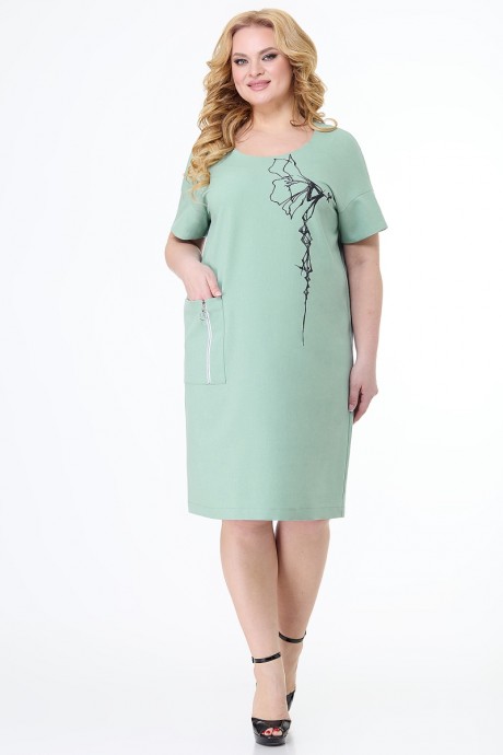 Платье ALGRANDA (Novella Sharm) 3718 мята размер 56-66 #3