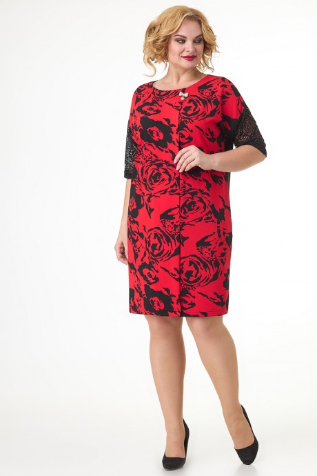 Платье ALGRANDA (Novella Sharm) 3765 красно-черный размер 52-58 #2