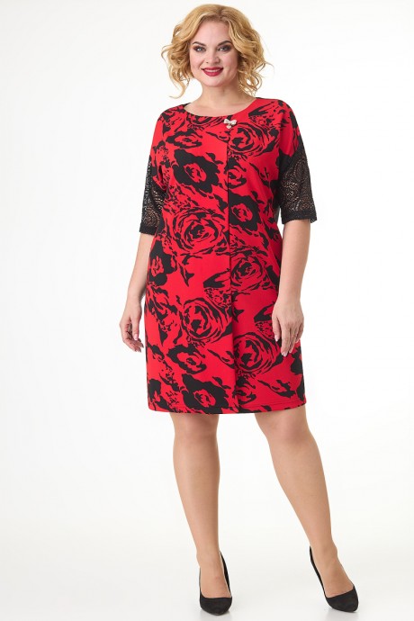 Вечернее платье ALGRANDA (Novella Sharm) А3765 красно-черный размер 52-58 #3