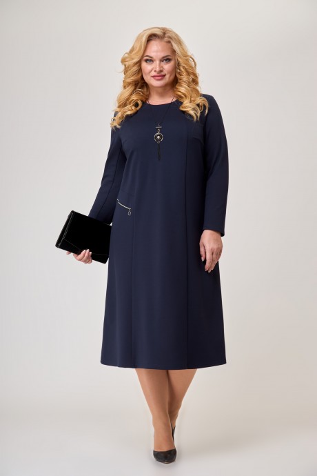 Платье ALGRANDA (Novella Sharm) А3927 -С темно-синий размер 60-70 #1