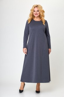 Платье ALGRANDA (Novella Sharm) 3938 Серый + синий #1
