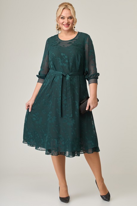 Платье ALGRANDA (Novella Sharm) 3814 -8 изумруд размер 56-66 #1