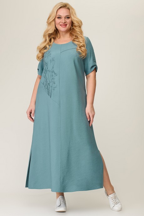 Платье ALGRANDA (Novella Sharm) A3877 -С голубой размер 54-64 #3