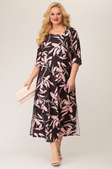 Платье ALGRANDA (Novella Sharm) A3886 -3 коричневый/розовый #1