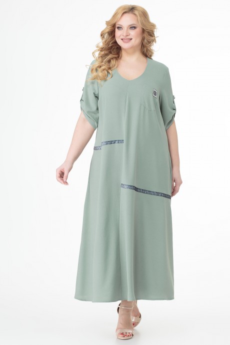 Платье ALGRANDA (Novella Sharm) А3686 -6 олива размер 58-66 #1