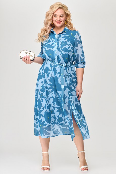 Платье ALGRANDA (Novella Sharm) A3947 -5 сине-голубой размер 54-64 #1