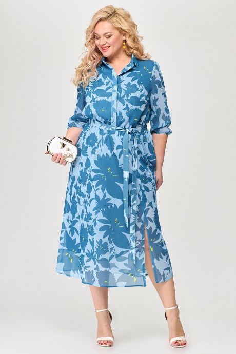 Платье ALGRANDA (Novella Sharm) A3947 -5 сине-голубой размер 54-64 #2