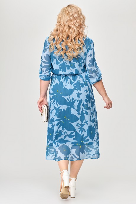 Платье ALGRANDA (Novella Sharm) A3947 -5 сине-голубой размер 54-64 #6