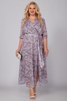 Платье ALGRANDA (Novella Sharm) A3832 -4 серо-розовый #1