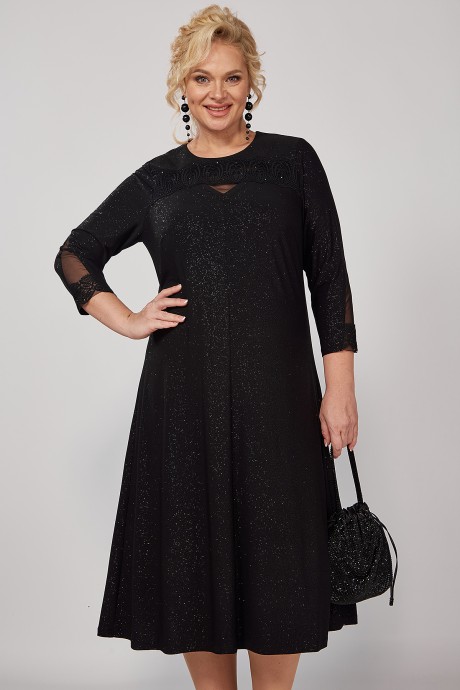 Вечернее платье ALGRANDA (Novella Sharm) A3953 черный размер 60-70 #3