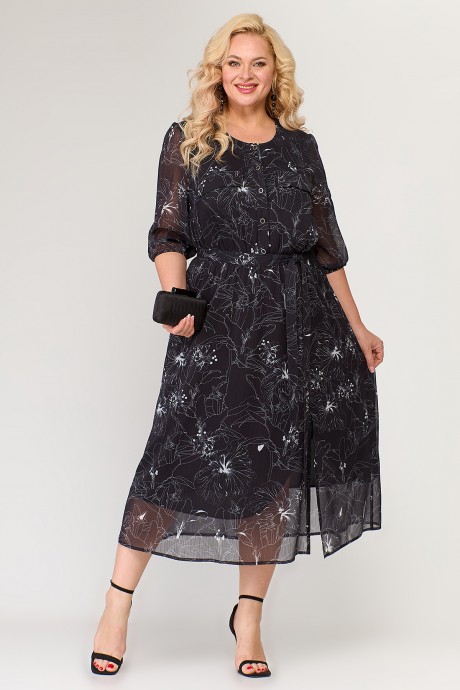 Платье ALGRANDA (Novella Sharm) A3947 -A-B-5 черный размер 54-66 #1