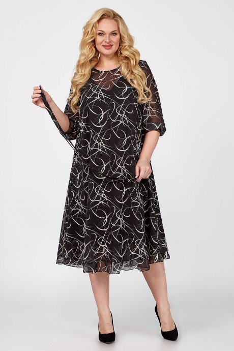 Платье ALGRANDA (Novella Sharm) A3986 черный размер 58-68 #2