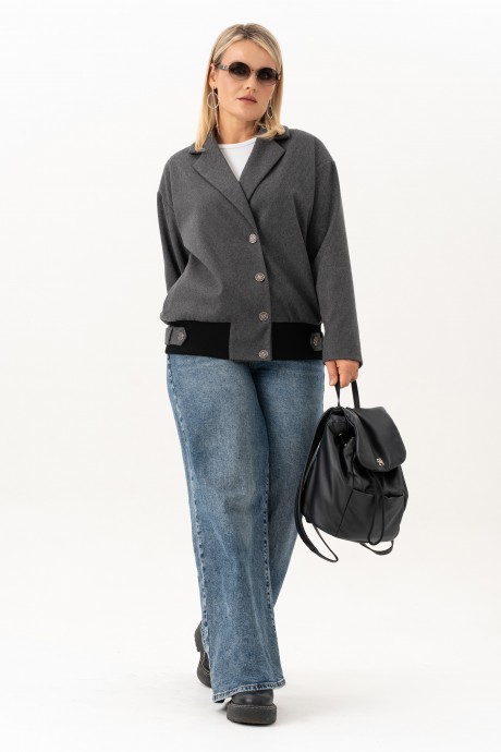 Жакет (пиджак) ALGRANDA (Novella Sharm) A4097 серый размер 58-64 #3