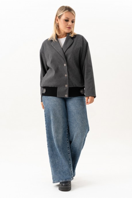 Жакет (пиджак) ALGRANDA (Novella Sharm) A4097 серый размер 58-64 #4
