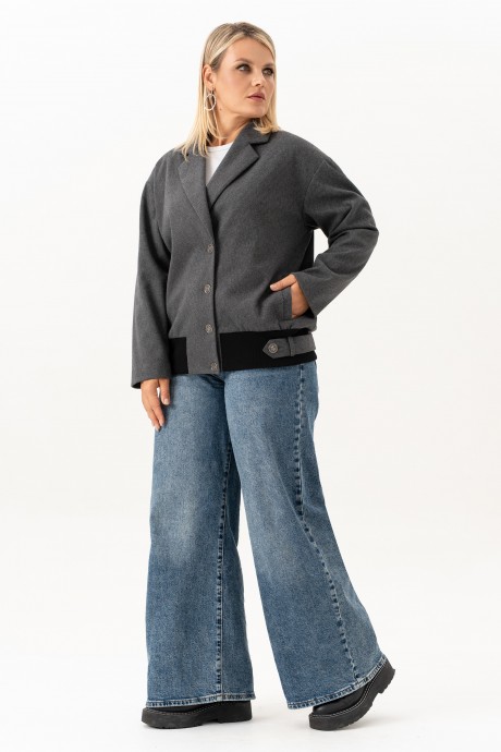 Жакет (пиджак) ALGRANDA (Novella Sharm) A4097 серый размер 58-64 #5