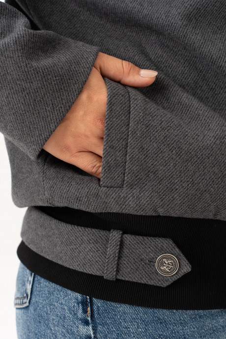 Жакет (пиджак) ALGRANDA (Novella Sharm) A4097 серый размер 58-64 #7