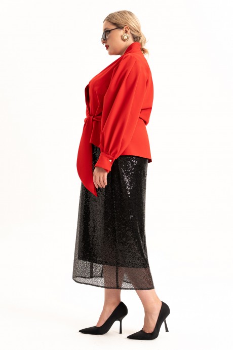 Костюм/комплект ALGRANDA (Novella Sharm) A4112 двойка красный, черный размер 56-64 #3