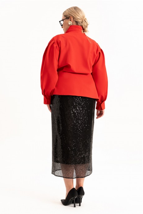 Костюм/комплект ALGRANDA (Novella Sharm) A4112 двойка красный, черный размер 56-64 #4