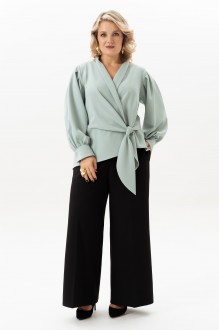 Брючный костюм ALGRANDA (Novella Sharm) A4114 -2 двойка бирюза, черный