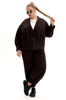 Брючный костюм ALGRANDA (Novella Sharm) A4127 тройка шоколад