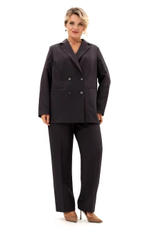 Брючный костюм ALGRANDA (Novella Sharm) A4073 -2 двойка серо-коричневый