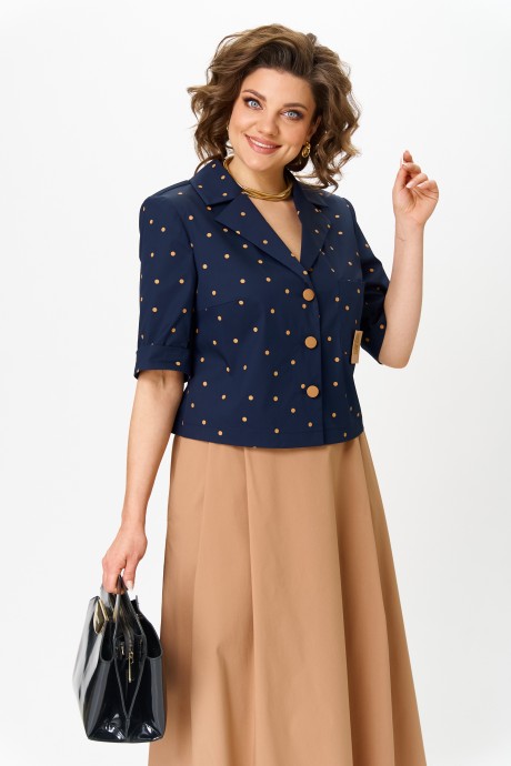 Костюм/комплект Aira Style 24120 двойка капучино+синий размер 48-56 #6