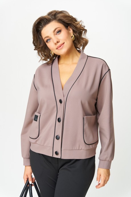 Костюм/комплект Aira Style 24242 двойка тауп, черный размер 50-60 #6