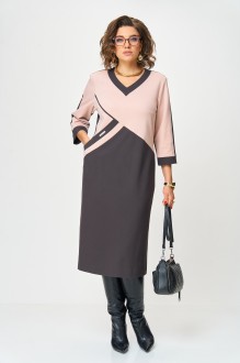 Платье Aira Style 24428 пудра, графит #1