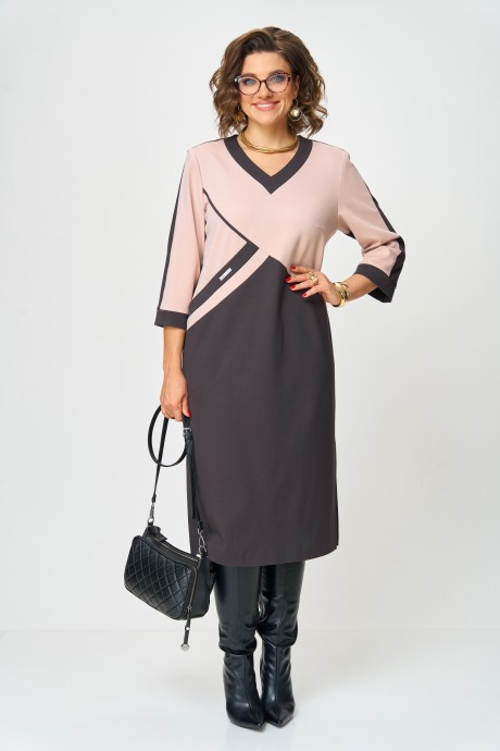 Платье Aira Style 24428 пудра, графит размер 50-60 #2