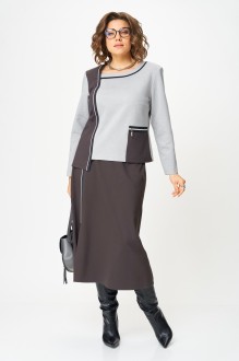 Костюм/комплект Aira Style 24132 двойка серо-коричневый #1