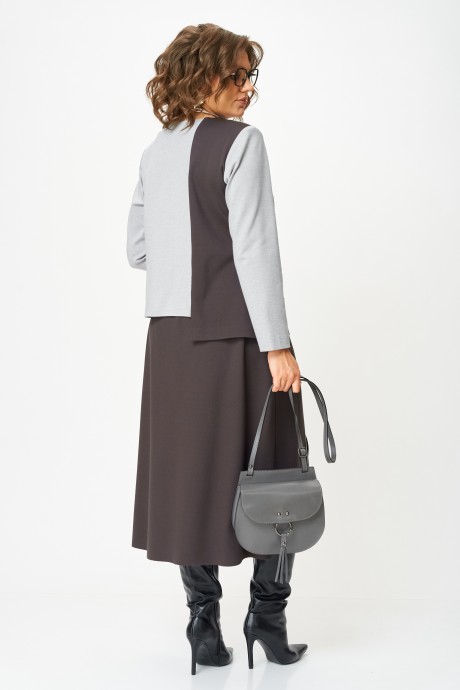 Костюм/комплект Aira Style 24132 двойка серо-коричневый размер 50-60 #7