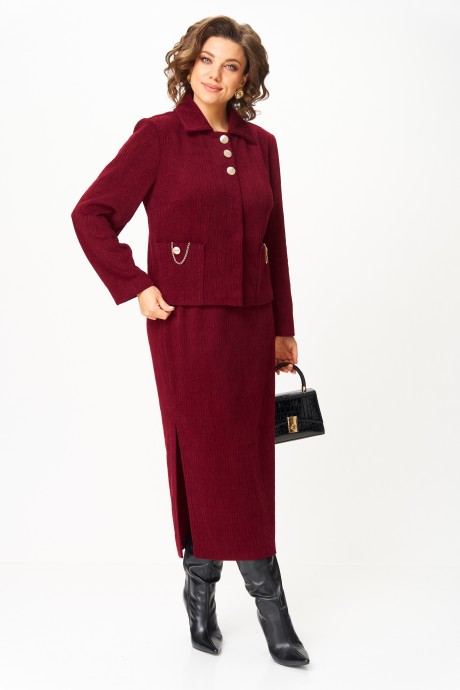 Костюм/комплект Aira Style 24115А двойка винный размер 50-58 #4