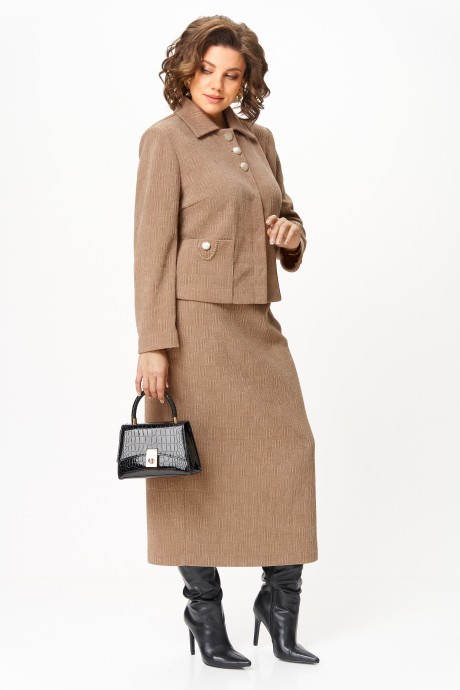 Костюм/комплект Aira Style 24115А двойка бежевый размер 50-58 #4