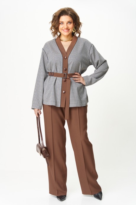 Костюм/комплект Aira Style 24244 двойка шоколад размер 50-60 #2